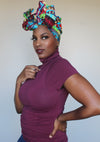 Lily of the Nile Head Wrap (BLUE)