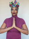 Lily of the Nile Head Wrap (BLUE)