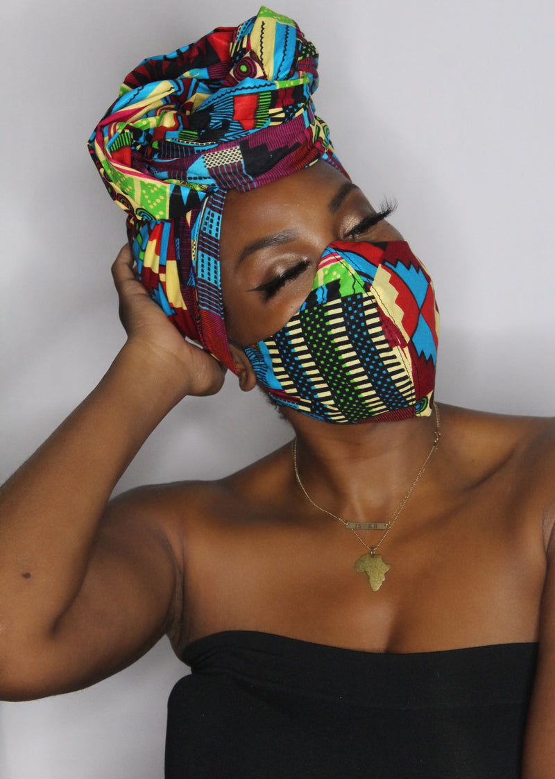 Lily of the Nile Face Mask (BLUE)